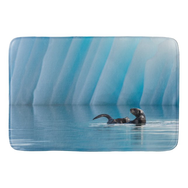 Tapete De Banheiro Lontra marítima lúdica (Frente)