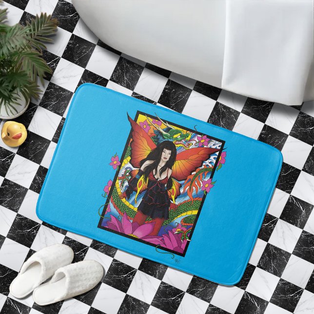 Tapete De Banheiro Lotus Fairy Chinese Water Dragon (Criador carregado)