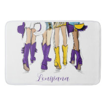 Louisiana Damas Fashion Cowboy Boot Purple Yellow