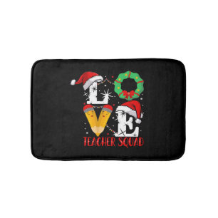Tapete De Banheiro Love Teacher Squad, Engraçado Professor Natal