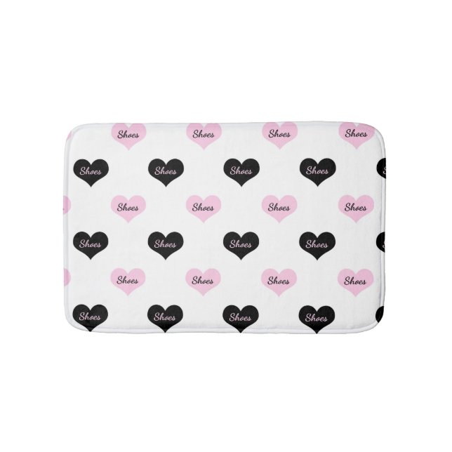 Tapete De Banheiro Lover de Calçado Rosa para Meninas (frente)