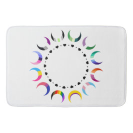 Tapete De Banheiro Luas do Orgulho Crescente e Corações Pretos