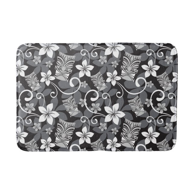 TAPETE DE BANHEIRO LUAU TIKI PATTERN (CHARCOAL) (Frente)