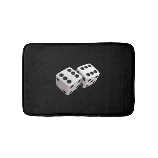 Tapete De Banheiro Lucky Dice Black Bath Mat (frente)