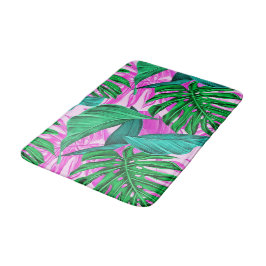 Tapete De Banheiro Lush Tropical Island Foliage Mat