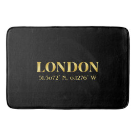 Tapete De Banheiro Lux Dourado London Latitude & Longitude