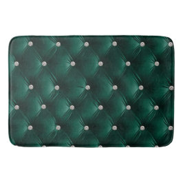 Tapete De Banheiro Luxo Glam Verde Veludo Falso 