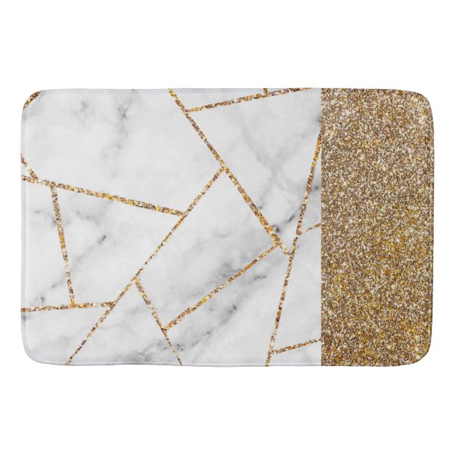 Tapete De Banheiro Luxo Interior Marble Stone Glitter (Frente)
