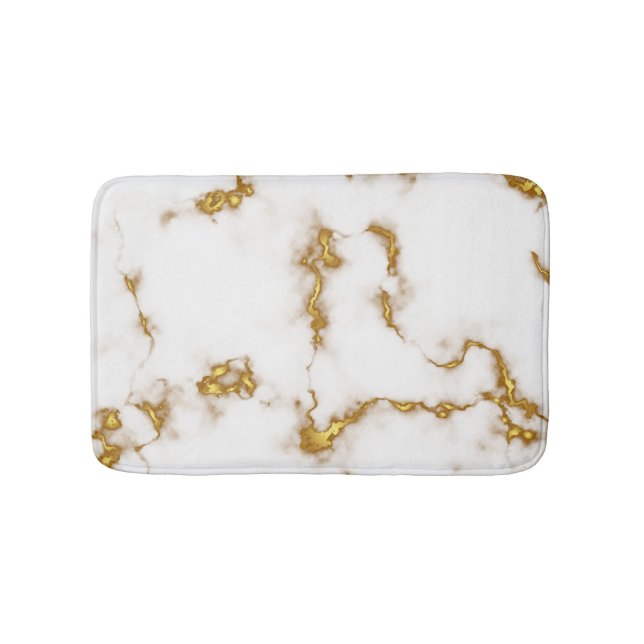 Tapete De Banheiro Luxury Marble Real Dourado (frente)