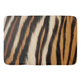 Tapete De Banheiro Luxury Tiger Skin Faux Fur Wild Animal Stripe