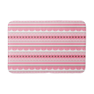 Tapete De Banheiro Luz bonito e feminino - design cor-de-rosa do