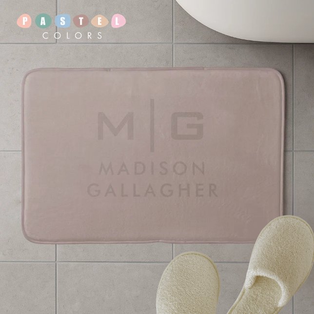 Tapete De Banheiro Luz Suave Sólida Cor Bege Pastel Tan Cotta (Solid Soft Light Pastel Tan Cotta Beige Color Bath Mat
)