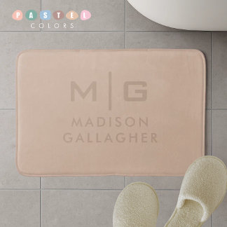 Tapete De Banheiro Luz Suave Sólida Pastel Bege Terracota