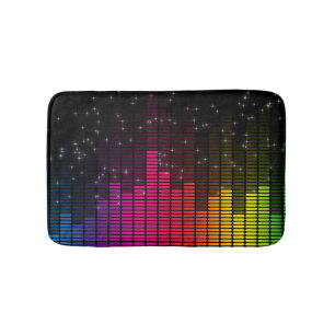 Tapete De Banheiro Luzes de Discoteca Equalizador Volume de Música