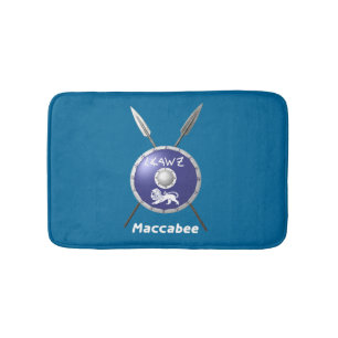 Tapete De Banheiro Maccabee Shield e Spears