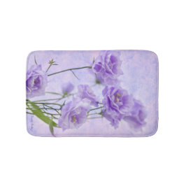 Tapete De Banheiro Macro Flores de Campanela Roxas