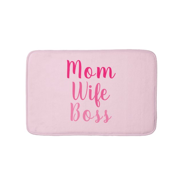 Tapete De Banheiro Mãe esposa chefe gradiente, na moda de script pers (frente)