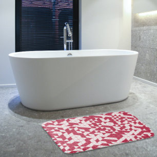 Tapete De Banheiro Magenta Magenta Moderna Geométrica Rosa