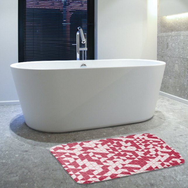 Tapete De Banheiro Magenta Magenta Moderna Geométrica Rosa (Criador carregado)