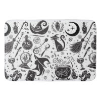 Mágica Bruxa Whimsical Wiccan Pagan Black & White