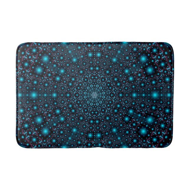 Tapete De Banheiro Magical Blue Glow Mandala (Frente)