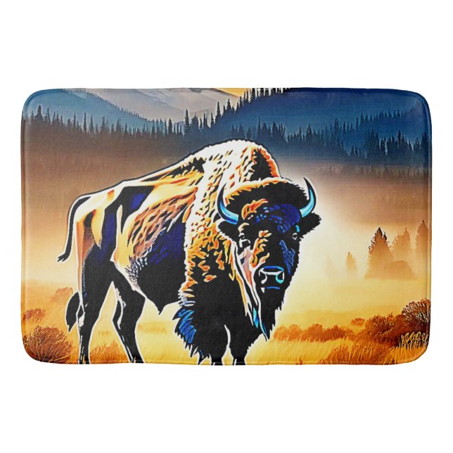Tapete De Banheiro Majexpressa Bison Sunset (Frente)