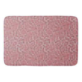 Tapete De Banheiro Mala de Banheira Floral Vermelha