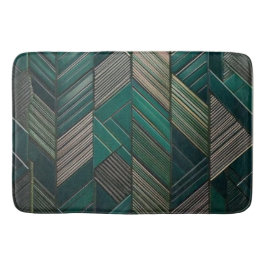Tapete De Banheiro Malachita da Meia-Noite: Art Déco Moderno em Teal