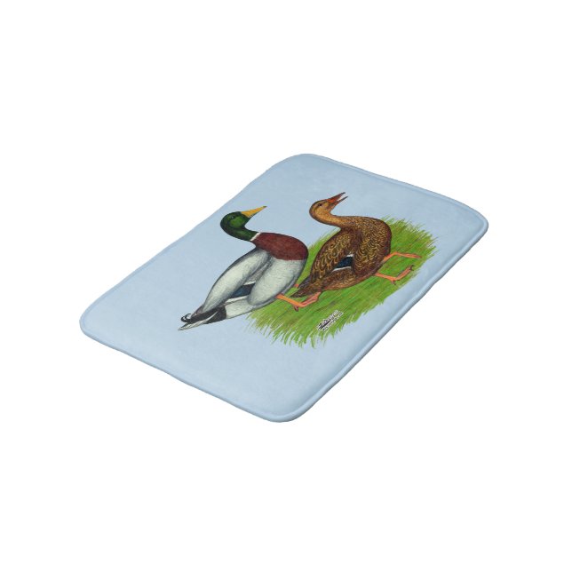 Tapete De Banheiro Mallard Drake e Duck (Angulado)