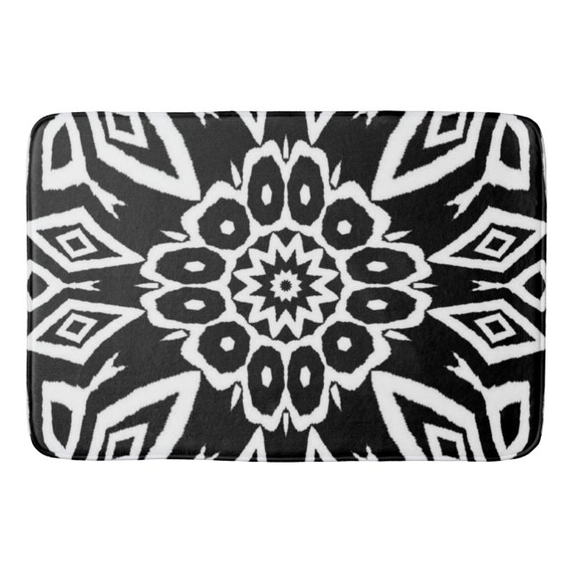 Tapete De Banheiro Mandala da Meia-Noite (Frente)