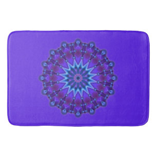 Tapete De Banheiro Mandala Star em azul violeta + seu dorso. & ideias