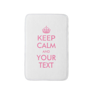 Tapete De Banheiro MANTENHA O CALM Personalizado e o TEXTO
