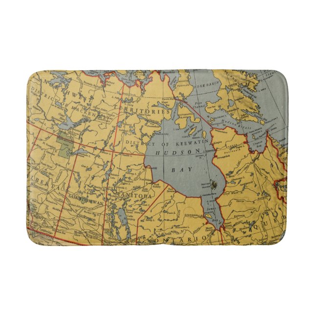 Tapete De Banheiro Mapa antigo de Canadá (Frente)