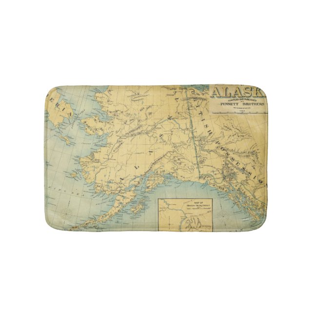 Tapete De Banheiro Mapa de Alaska (frente)