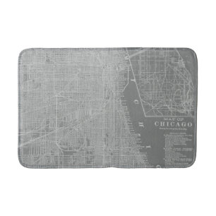 Tapete De Banheiro Mapa de Chicago