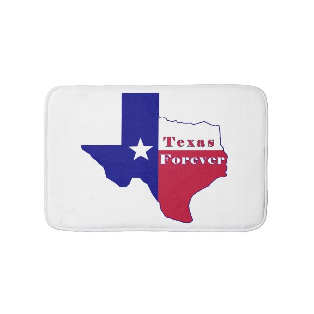 Tapete De Banheiro Mapa de Sinalizador do Texas Forever (frente)