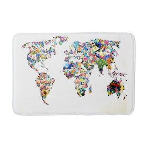Tapete De Banheiro Mapa do mundo