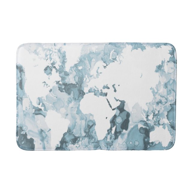 Tapete De Banheiro Mapa do mundo do design 103 (Frente)