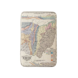 Tapete De Banheiro Mapa Geological de Ohio