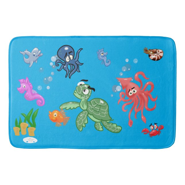 Tapete De Banheiro Mar Cócio Cria Bath Mat (Frente)