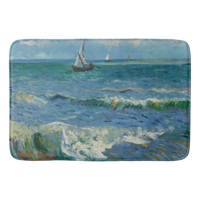 Tapete De Banheiro Mar em Les Saintes Maries de la Mer | Van Gogh (Frente)