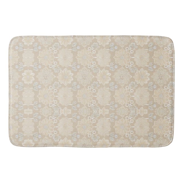 Tapete De Banheiro Maravilhoso Beige Seamless Bath Mat (Frente)