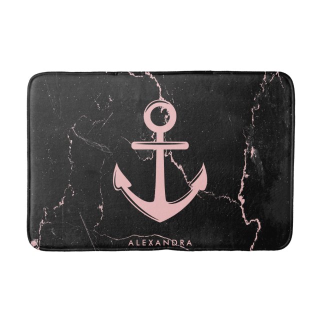 Tapete De Banheiro Marble & Anchor (Frente)