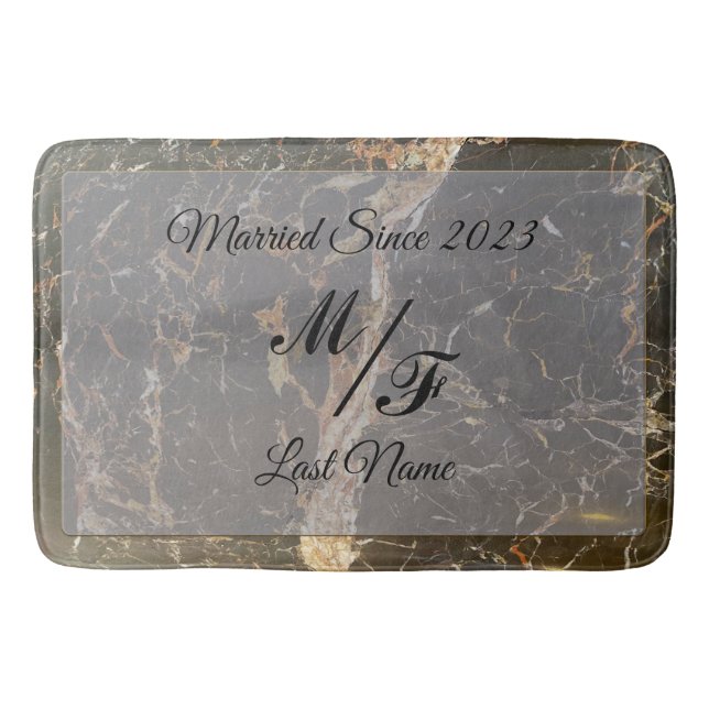 Tapete De Banheiro Marble Elegante Personalizado (Frente)