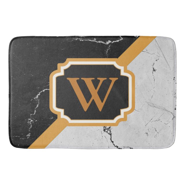 Tapete De Banheiro Marble Monograma (Frente)