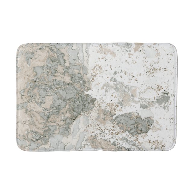 Tapete De Banheiro Marble Stone Abstrato Creamy Mint Cali Cinza (Frente)