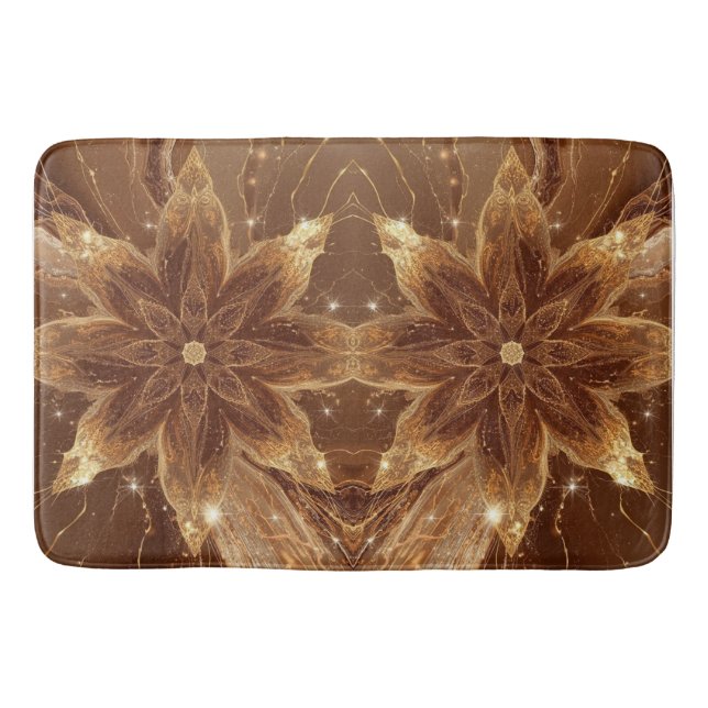 Tapete De Banheiro Marble Warm brown flower Dream Abstract Fractal (Frente)