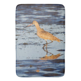 Tapete De Banheiro Marbled Godwit no oceano