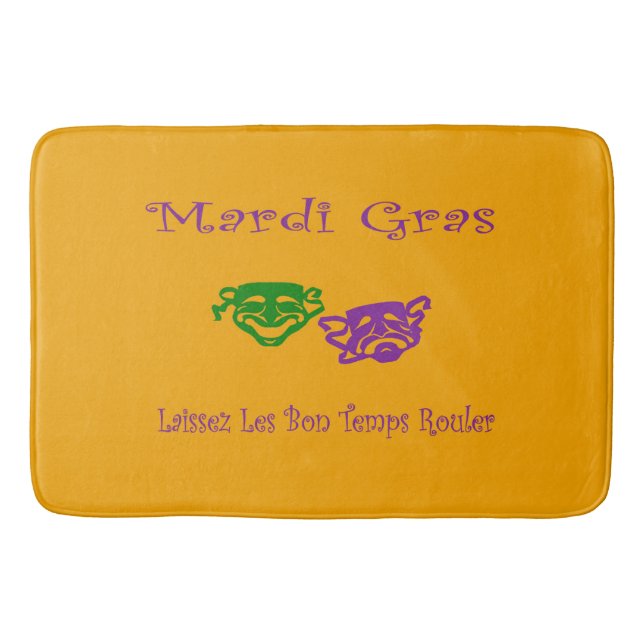 Tapete De Banheiro Mardi Gras Mask Rouler (Frente)