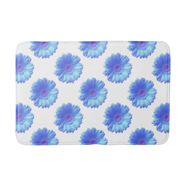 Tapete De Banheiro Margarida azul-gerbera (Frente)